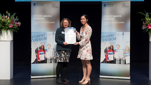 Occupational Therapy student receives Connect Health & Community Award at Monash MNSH Student Awards